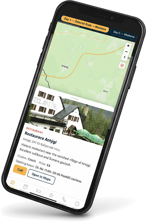 Navigation app – points of interest