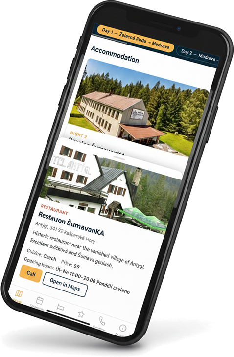 Navigation app – accommodation